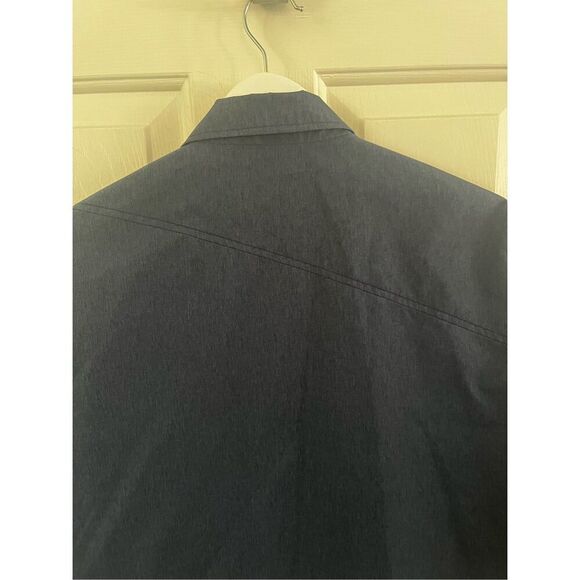 Volcom Navy Blue Snap Up Coaches Jacket Water Resistant sz S NWOT - Picture 8 of 9